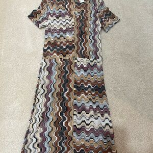 Missoni Multicolor Zigzag Midi Dress